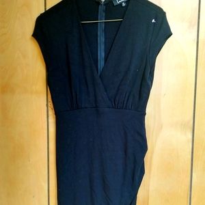 Lulu's M Black Dress Gather at leg